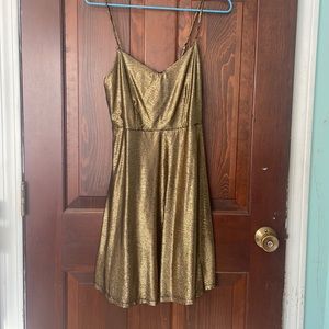 Gold party dress